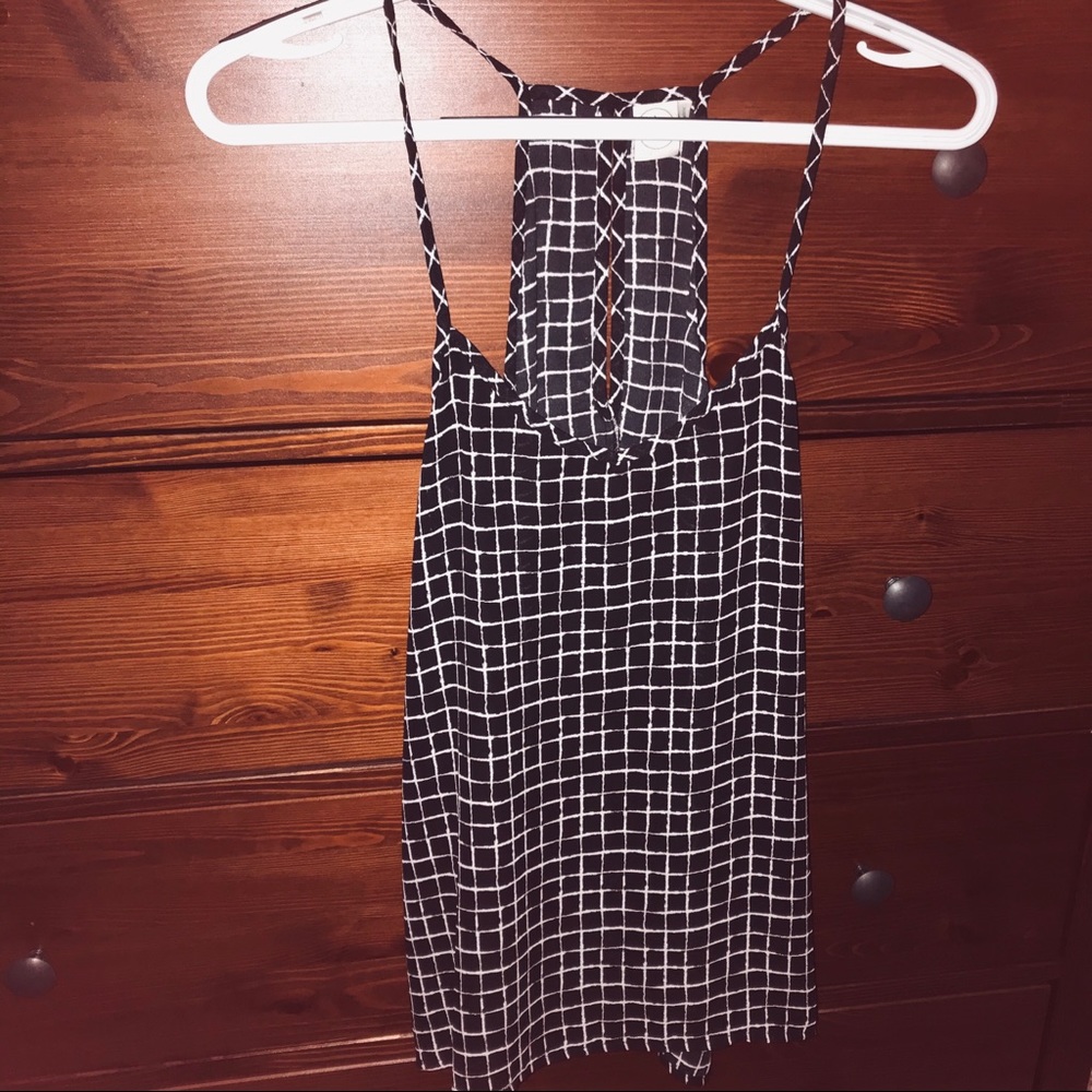 Paper Crane checkered tank top